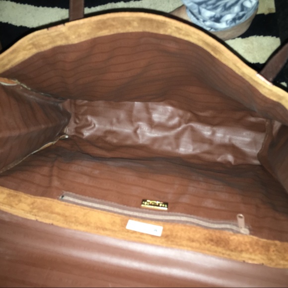 Cognac Leather Satchel - Picture 6 of 7